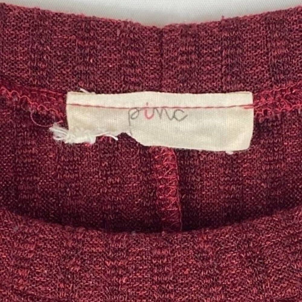 Pinc Dress Womens Small Red Burgundy Long Sleeve Mini Dress - Picture 3 of 6